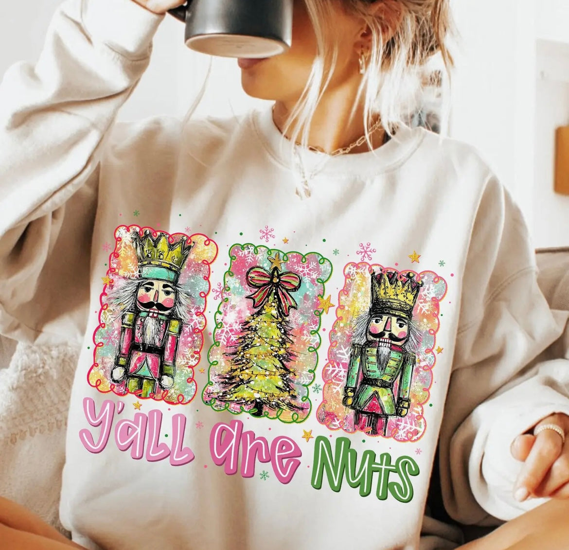 Y'all Are Nuts Tee, Preppy Nutcracker