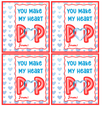 FREE Classroom Valentine Printable – Instant Download (Kids School Cards)