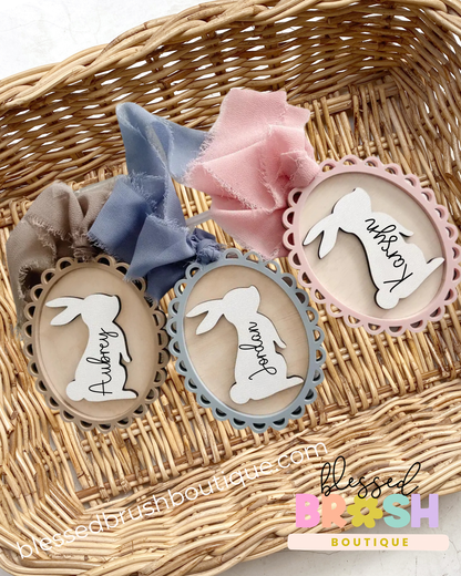 Personalized Easter Basket Bunny Tag